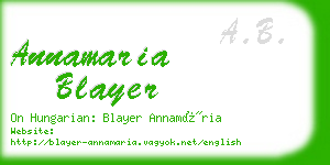 annamaria blayer business card
